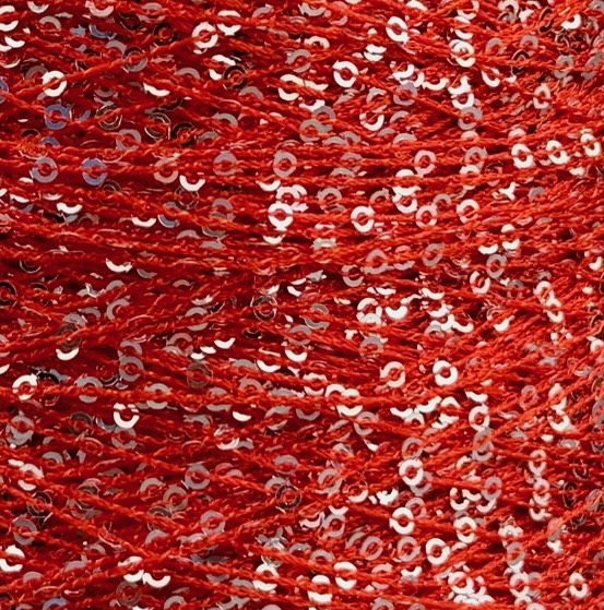 Cofil Antares Special – Dekoratives Garn mit Pailletten col. Brillantes Rot